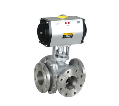 Pneumatic Control Three Way Ball Valve