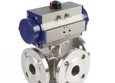 Pneumatic Control Three Way Ball Valve